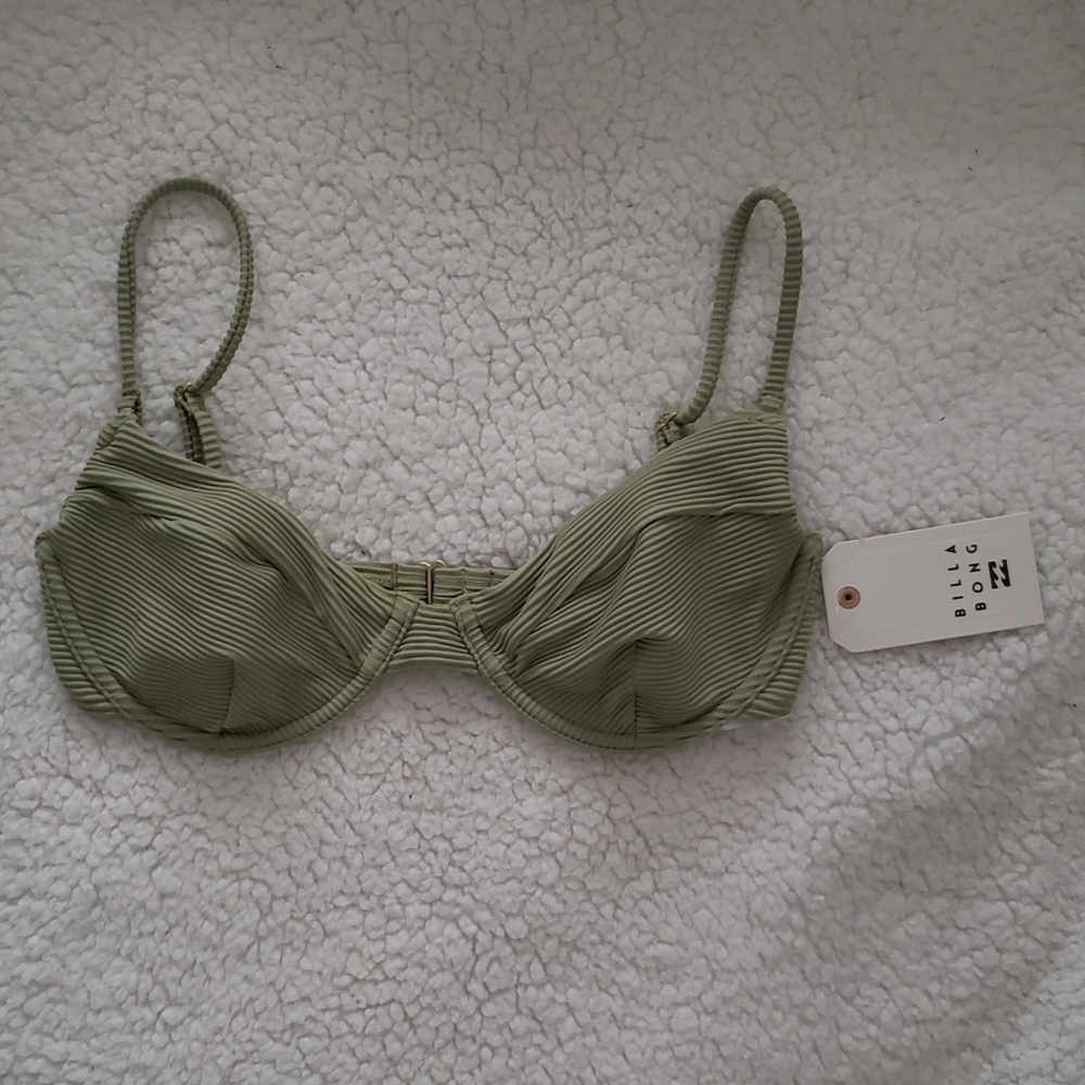 Billabong Tanlines Morgan Underwired Bikini Top In Avocado